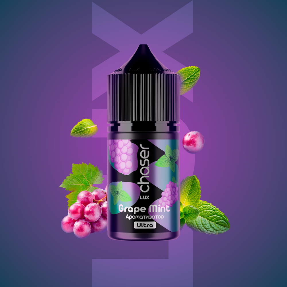 Набір для самозамісу Сhaser Lux 30 мл 65 мг Grape Mint 1279 фото